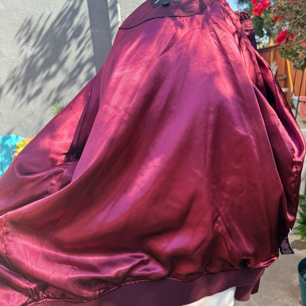 Members Only Burgundy Bomber Jacket - Picture 14 of 16